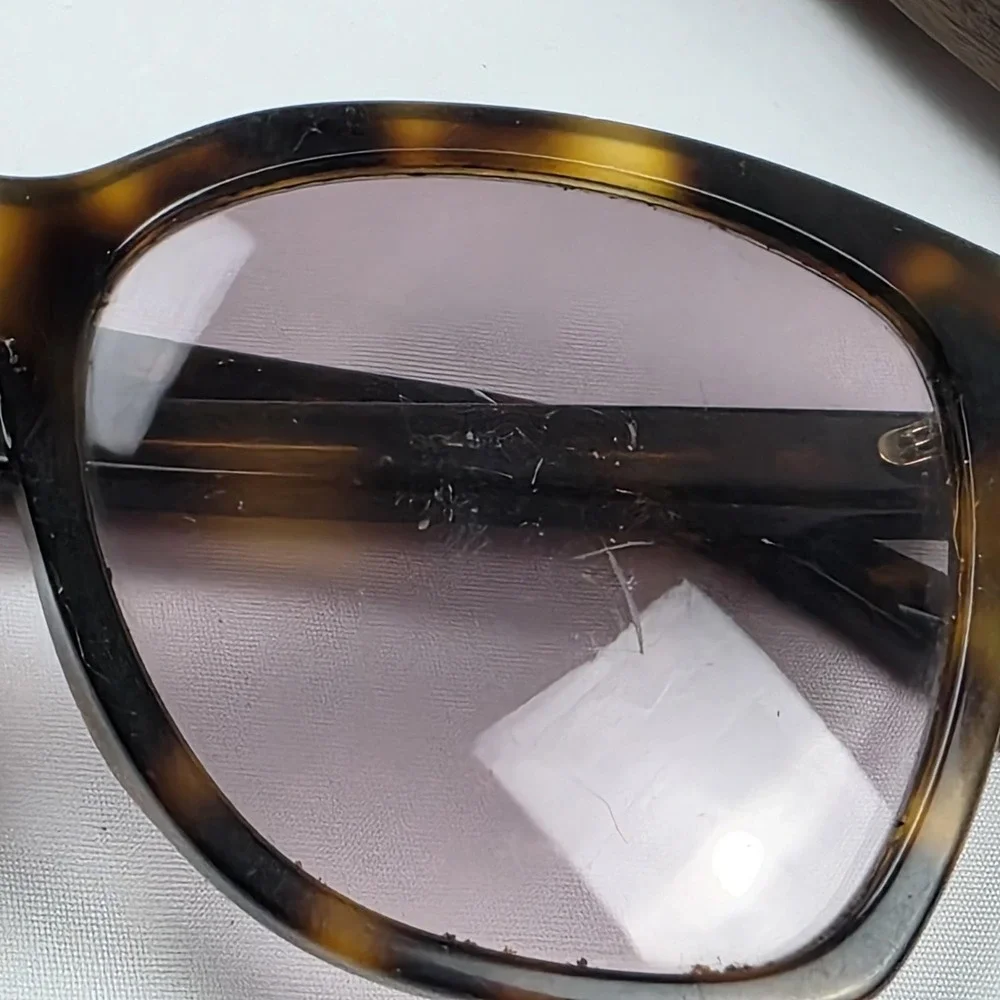 Gucci GG0459SA 003 Sunglasses Womens Brown Tortoise Purple Square Italy